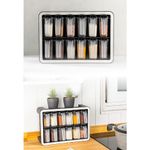 Casa si Gradina - Bucatarie si vesela - Organizare si depozitare bucatarie - Borcane si capace - Set borcane pentru condimente, Hermia, plastic, antracit, 13 piese - Infinity.ro