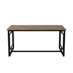 Casa si Gradina - Mobilier - Mese si birouri - Mese bucatarie si dining - Masa dining, Hanah Home, panou aglomerat melaminat, nuc si negru, 160x90x76 cm - Infinity.ro
