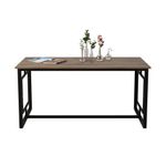 Casa si Gradina - Mobilier - Mese si birouri - Mese bucatarie si dining - Masa dining, Hanah Home, panou aglomerat melaminat, nuc si negru, 160x90x76 cm - Infinity.ro