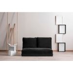 Casa si Gradina - Mobilier - Canapele si coltare - Canapele - Canapea extensibila, Hanah Home, metal, negru, 185x120 cm - Infinity.ro
