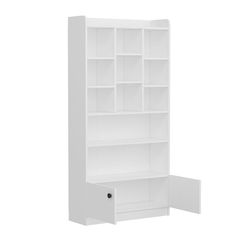Casa si Gradina - Mobilier - Biblioteci si rafturi - Biblioteci - Biblioteca, Hanah Home, pal melaminat, alb, 90x30x180 cm - Infinity.ro