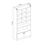 Casa si Gradina - Mobilier - Biblioteci si rafturi - Biblioteci - Biblioteca, Hanah Home, pal melaminat, alb, 90x30x180 cm - Infinity.ro
