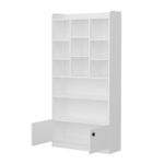 Casa si Gradina - Mobilier - Biblioteci si rafturi - Biblioteci - Biblioteca, Hanah Home, pal melaminat, alb, 90x30x180 cm - Infinity.ro