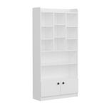 Casa si Gradina - Mobilier - Biblioteci si rafturi - Biblioteci - Biblioteca, Hanah Home, pal melaminat, alb, 90x30x180 cm - Infinity.ro