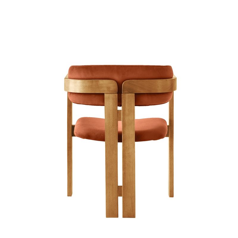 Casa si Gradina - Mobilier - Scaune si fotolii - Fotolii - Fotoliu, Hanah Home, lemn, catifea, stejar si rosu tigla, 58x49x76 cm - Infinity.ro