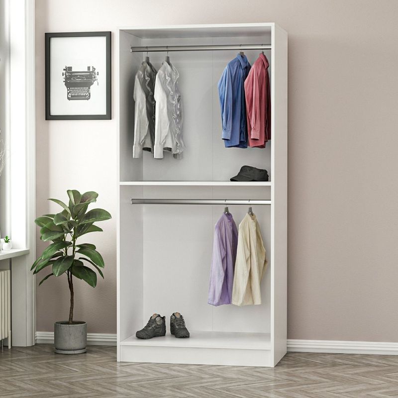 Casa si Gradina - Mobilier - Dulapuri si sifoniere - Sifoniere - Sifonier, Hanah Home, pal melaminat, negru alb, 90x52x210 cm - Infinity.ro