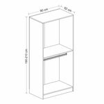 Casa si Gradina - Mobilier - Dulapuri si sifoniere - Sifoniere - Sifonier, Hanah Home, pal melaminat, negru alb, 90x52x210 cm - Infinity.ro