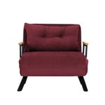 Casa si Gradina - Mobilier - Canapele si coltare - Canapele - Canapea extensibila, Hanah Home, metal, textil, visiniu, 175x60 cm - Infinity.ro