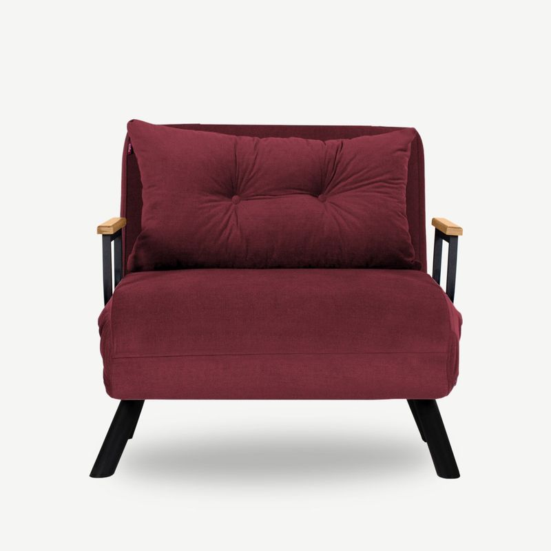 Casa si Gradina - Mobilier - Canapele si coltare - Canapele - Canapea extensibila, Hanah Home, metal, textil, visiniu, 175x60 cm - Infinity.ro