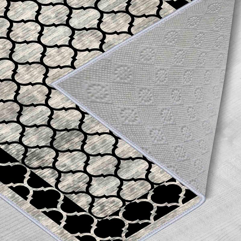 Casa si Gradina - Textile si covoare - Covoare - Covorase intrare - Covoras de intrare, Conceptum Hypnose, alb, gri, negru, 100x150 cm, 100% poliester, antiderapant - Infinity.ro