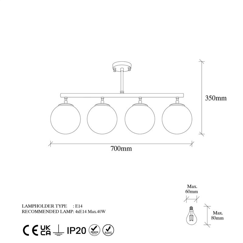 Casa si Gradina - Corpuri si surse de iluminat - Lustre si pendule - Candelabru, Opviq, metal, vintage, 70x15x35 cm, 942FLG1197 - Infinity.ro