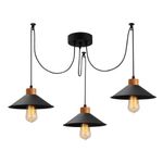 Casa si Gradina - Corpuri si surse de iluminat - Lustre si pendule - Candelabru, Opviq, metal, lemn, negru, diametru 114 cm, inaltime 100 cm - Infinity.ro