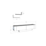 Casa si Gradina - Mobilier - Comode si corpuri - Comode - Comoda tv, Hanah Home, pal melaminat, nuc si alb, 150x41.6x31.5 cm - Infinity.ro