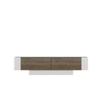 Casa si Gradina - Mobilier - Comode si corpuri - Comode - Comoda tv, Hanah Home, pal melaminat, nuc si alb, 150x41.6x31.5 cm - Infinity.ro