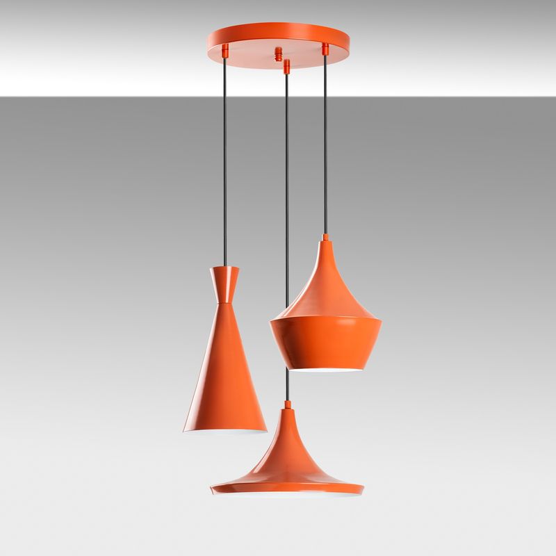 Casa si Gradina - Corpuri si surse de iluminat - Lustre si pendule - Candelabru, Opviq, metal, portocaliu, diametru 45 cm, inaltime reglabila 45-135 cm - Infinity.ro