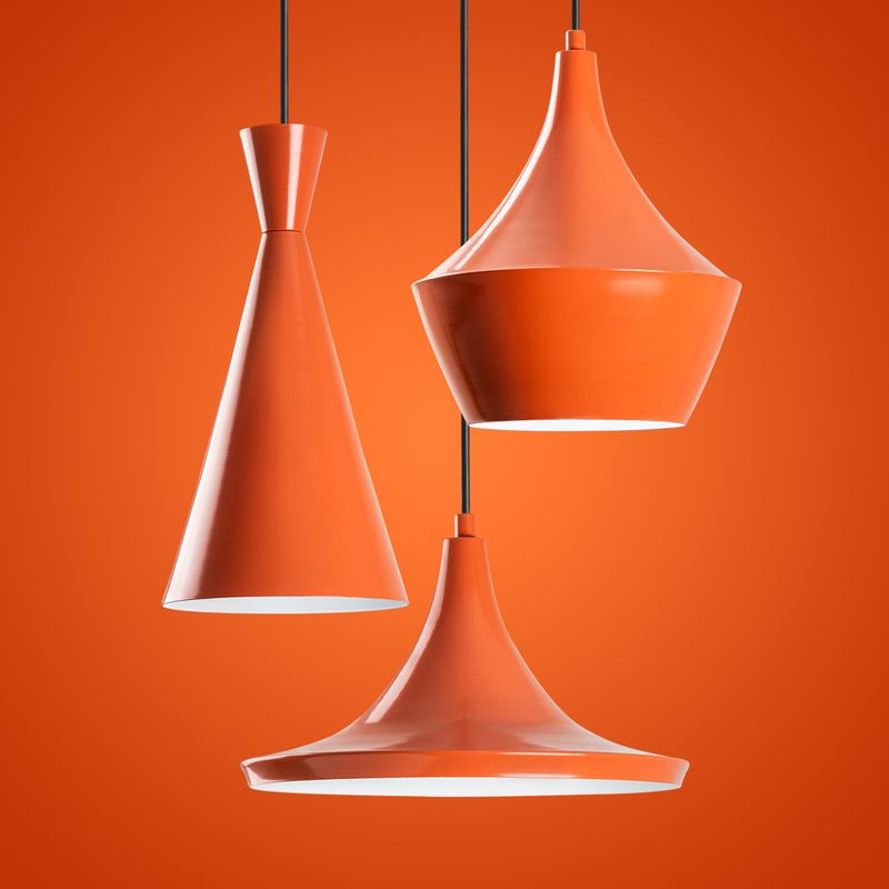 Casa si Gradina - Corpuri si surse de iluminat - Lustre si pendule - Candelabru, Opviq, metal, portocaliu, diametru 45 cm, inaltime reglabila 45-135 cm - Infinity.ro