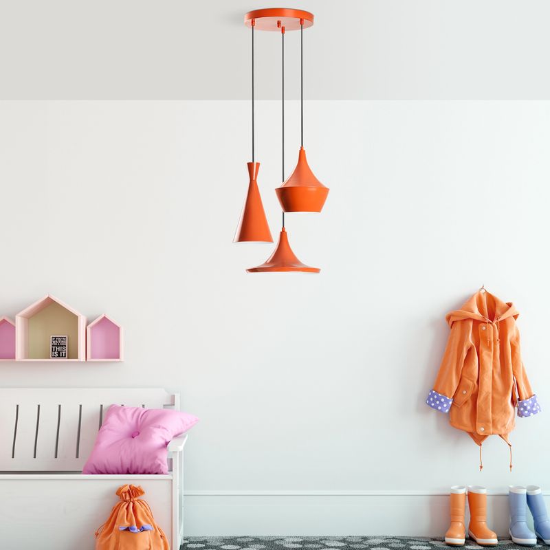 Casa si Gradina - Corpuri si surse de iluminat - Lustre si pendule - Candelabru, Opviq, metal, portocaliu, diametru 45 cm, inaltime reglabila 45-135 cm - Infinity.ro