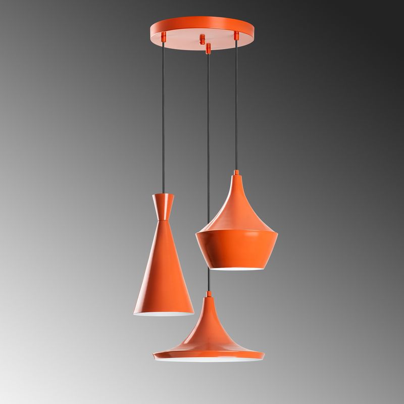 Casa si Gradina - Corpuri si surse de iluminat - Lustre si pendule - Candelabru, Opviq, metal, portocaliu, diametru 45 cm, inaltime reglabila 45-135 cm - Infinity.ro