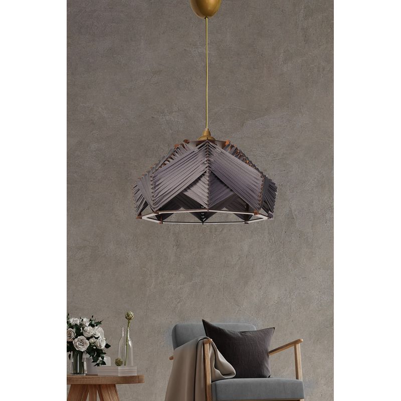 Casa si Gradina - Corpuri si surse de iluminat - Lustre si pendule - Candelabru, Opviq, metal si bumbac, gri, 35x20 cm - Infinity.ro
