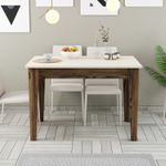 Casa si Gradina - Mobilier - Mese si birouri - Mese bucatarie si dining - Masa de bucatarie, Hanah Home, pal melaminat, nuc si crem, 110x72x75 cm - Infinity.ro