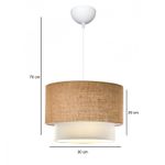 Casa si Gradina - Corpuri si surse de iluminat - Lustre si pendule - Candelabru, Opviq, material textil, bej, diametru 30 cm, inaltime 70 cm - Infinity.ro