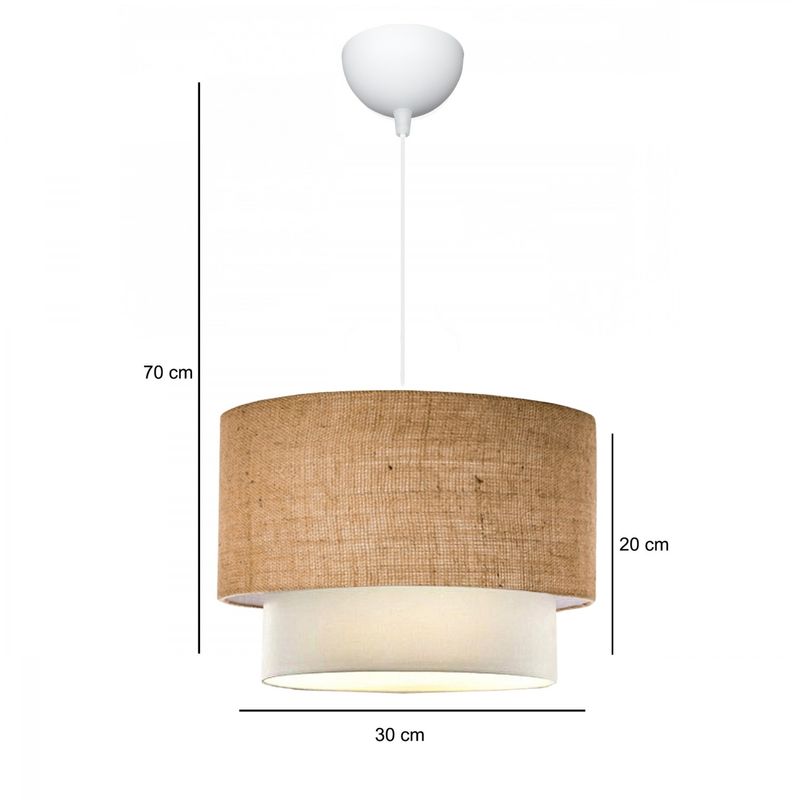 Casa si Gradina - Corpuri si surse de iluminat - Lustre si pendule - Candelabru, Opviq, material textil, bej, diametru 30 cm, inaltime 70 cm - Infinity.ro