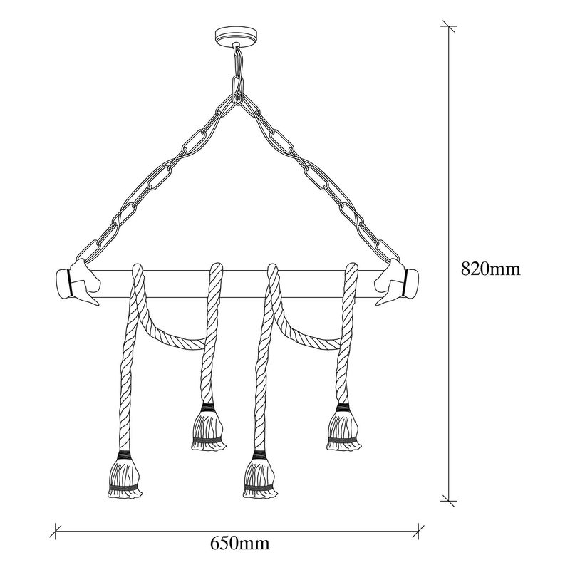 Casa si Gradina - Corpuri si surse de iluminat - Lustre si pendule - Candelabru, Opviq, lemn, negru si natur, 65x8x82 cm - Infinity.ro