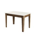 Casa si Gradina - Mobilier - Mese si birouri - Mese bucatarie si dining - Masa de bucatarie, Hanah Home, pal melaminat, nuc si crem, 110x72x75 cm - Infinity.ro