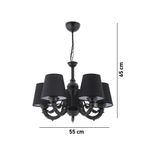 Casa si Gradina - Corpuri si surse de iluminat - Lustre si pendule - Candelabru, Opviq, metal, negru, 55x65 cm - Infinity.ro