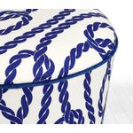 Casa si Gradina - Mobilier - Scaune si fotolii - Tabureti - Taburet, Atelier Del Sofa, 100% microfibra, albastru si alb, 42x42x42 cm, 209FLF1216 - Infinity.ro