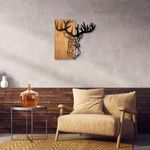 Casa si Gradina - Decoratiuni - Decoratiuni perete - Accesoriu decorativ de perete, Wallxpert, lemn si metal, nuc si negru, 58x60 cm, 899SKL2269 - Infinity.ro