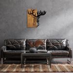 Casa si Gradina - Decoratiuni - Decoratiuni perete - Accesoriu decorativ de perete, Wallxpert, lemn si metal, nuc si negru, 58x60 cm, 899SKL2269 - Infinity.ro