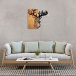 Casa si Gradina - Decoratiuni - Decoratiuni perete - Accesoriu decorativ de perete, Wallxpert, lemn si metal, nuc si negru, 58x60 cm, 899SKL2269 - Infinity.ro
