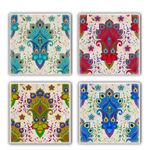 Casa si Gradina - Decoratiuni - Obiecte decorative - Accesorii decorative - Set suporturi pentru pahare, Hermia, piatra naturala, multicolor, 10x10x1 cm, 4 bucati, 366TYR1173 - Infinity.ro