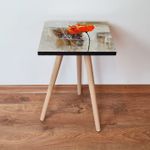 Casa si Gradina - Mobilier - Mese si birouri - Masute de cafea - Masuta de cafea, Hanah Home, mdf, multicolor, picioare lemn fag, 35x35x42 cm - Infinity.ro