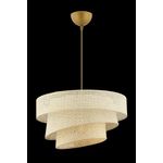 Casa si Gradina - Corpuri si surse de iluminat - Lustre si pendule - Candelabru, Opviq, corp metalic, crem, abajur bumbac, 40x40x72 cm - Infinity.ro