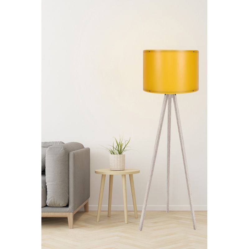 Casa si Gradina - Corpuri si surse de iluminat - Veioze si lampi - Lampadare - Lampadar, Opviq, mdf, crem galben, 145 cm - Infinity.ro