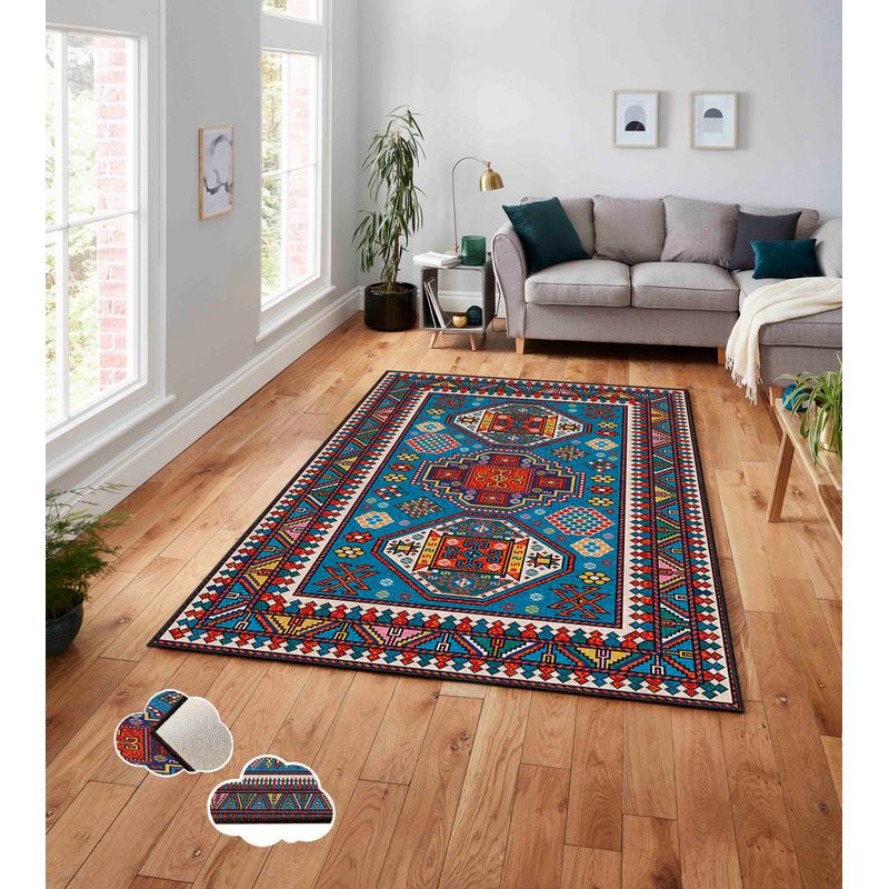 Casa si Gradina - Textile si covoare - Covoare - Covoare casa - Covor, Conceptum Hypnose, multicolor, 100x180 cm, 100% poliester, antiderapant, 288NGR2173 - Infinity.ro
