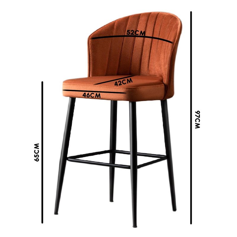 Casa si Gradina - Mobilier - Scaune si fotolii - Scaune - Set scaune de bar, Hanah Home, panou de particule cu melamina, negru, 52x42x97 cm, 4 bucati - Infinity.ro