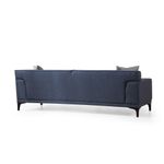 Casa si Gradina - Mobilier - Canapele si coltare - Canapele - Canapea 3 locuri, Hanah Home, lemn fag si pal, albastru, 215x87x86 cm - Infinity.ro