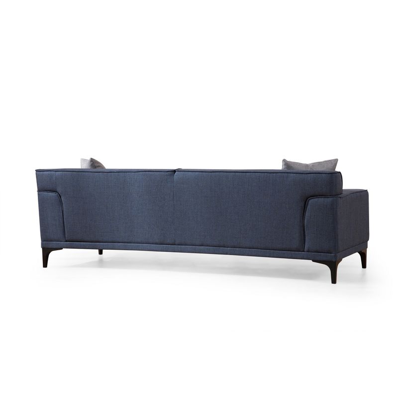 Casa si Gradina - Mobilier - Canapele si coltare - Canapele - Canapea 3 locuri, Hanah Home, lemn fag si pal, albastru, 215x87x86 cm - Infinity.ro