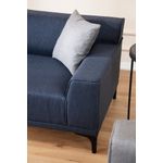 Casa si Gradina - Mobilier - Canapele si coltare - Canapele - Canapea 3 locuri, Hanah Home, lemn fag si pal, albastru, 215x87x86 cm - Infinity.ro