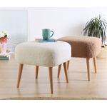 Casa si Gradina - Mobilier - Scaune si fotolii - Tabureti - Taburet, Atelier Del Sofa, blana artificiala, maro, 45x45x43 cm - Infinity.ro