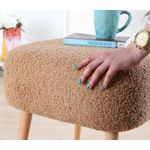 Casa si Gradina - Mobilier - Scaune si fotolii - Tabureti - Taburet, Atelier Del Sofa, blana artificiala, maro, 45x45x43 cm - Infinity.ro