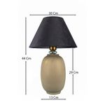 Casa si Gradina - Corpuri si surse de iluminat - Veioze si lampi - Veioze - Veioza, Opviq, ceramica, gri, 44 cm, 687HMY1492 - Infinity.ro