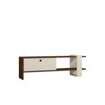 Casa si Gradina - Mobilier - Comode si corpuri - Comode - Comoda tv, Hanah Home, pal melaminat, nuc si alb, 120x25x36.8 cm - Infinity.ro