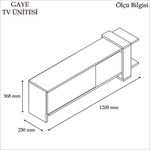 Casa si Gradina - Mobilier - Comode si corpuri - Comode - Comoda tv, Hanah Home, pal melaminat, nuc si alb, 120x25x36.8 cm - Infinity.ro