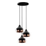 Casa si Gradina - Corpuri si surse de iluminat - Lustre si pendule - Lustra, Opviq, metal, negru cupru, diametru 37 cm, inaltime 111 cm - Infinity.ro