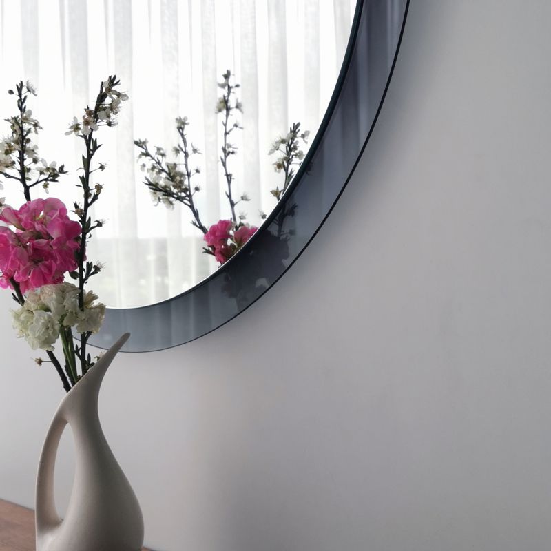 Casa si Gradina - Decoratiuni - Oglinzi - Oglinda, Hanah Home, sticla calita, fume, 65x65 cm - Infinity.ro