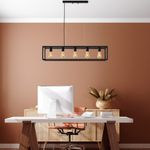 Casa si Gradina - Corpuri si surse de iluminat - Lustre si pendule - Candelabru, Opviq, metal, negru, 100x20x20 cm, inaltime reglabila - Infinity.ro